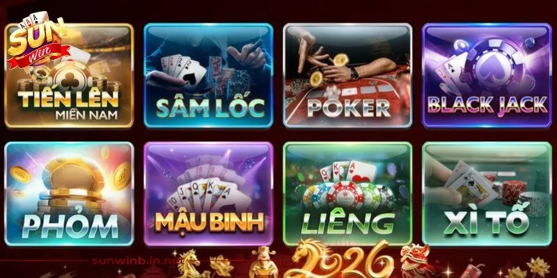 List danh sách các game bài Sunwin bạn nên trải nghiệm